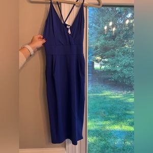 Royal blue midi dress